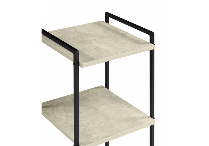 Стеллаж, Таймон бетон / черный