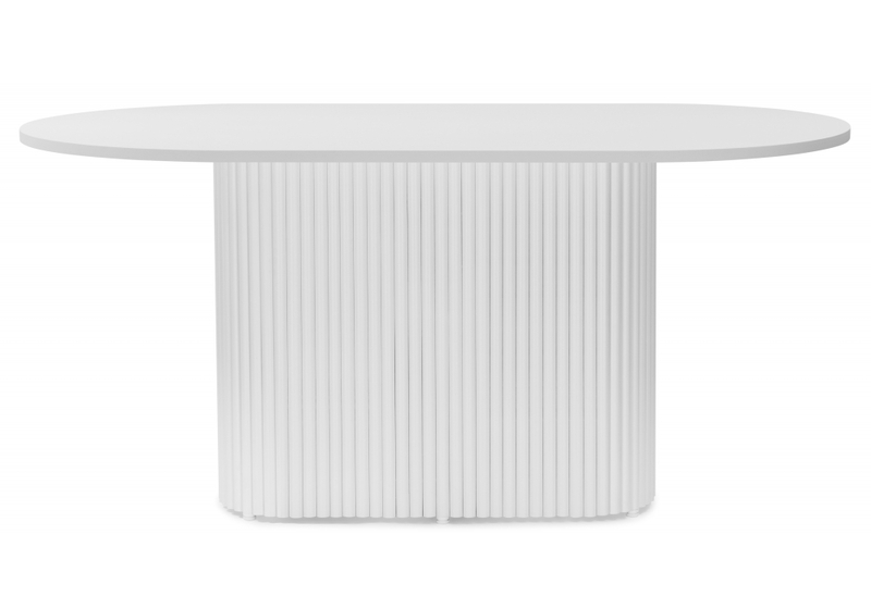 Стол деревянный, Барон О 160 х 90 белая пленка шагрень / белые ноги