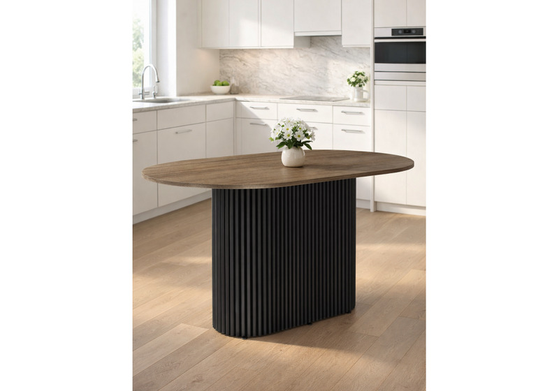 Стол деревянный, Барон О 160 х 90 дуб кантри / черный