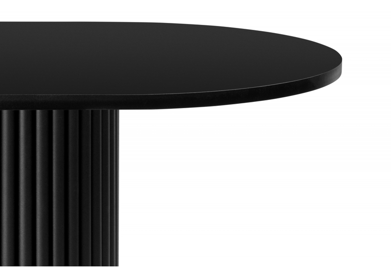 Стол деревянный, Барон О 160 х 90 черная пленка шагрень / черные ноги