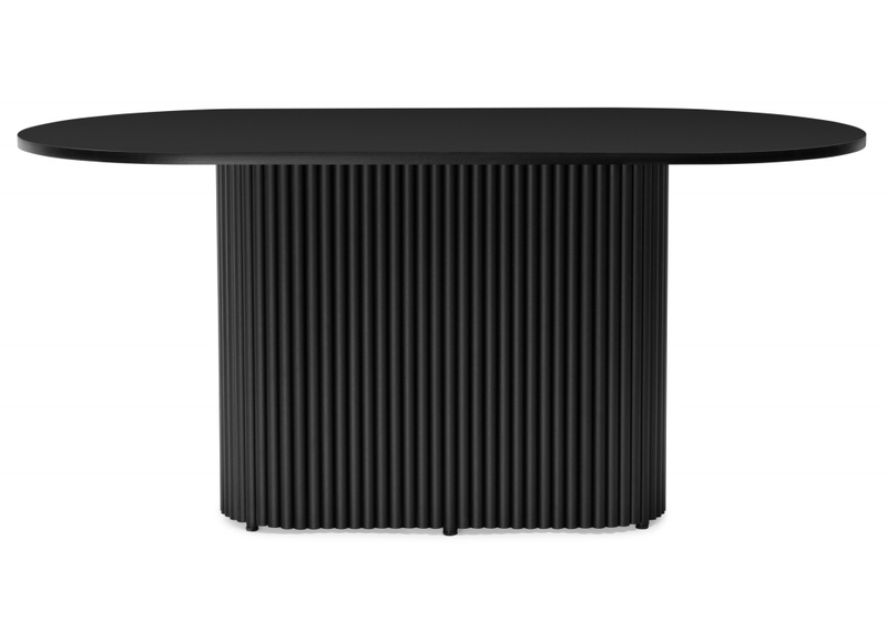 Стол деревянный, Барон О 160 х 90 черная пленка шагрень / черные ноги