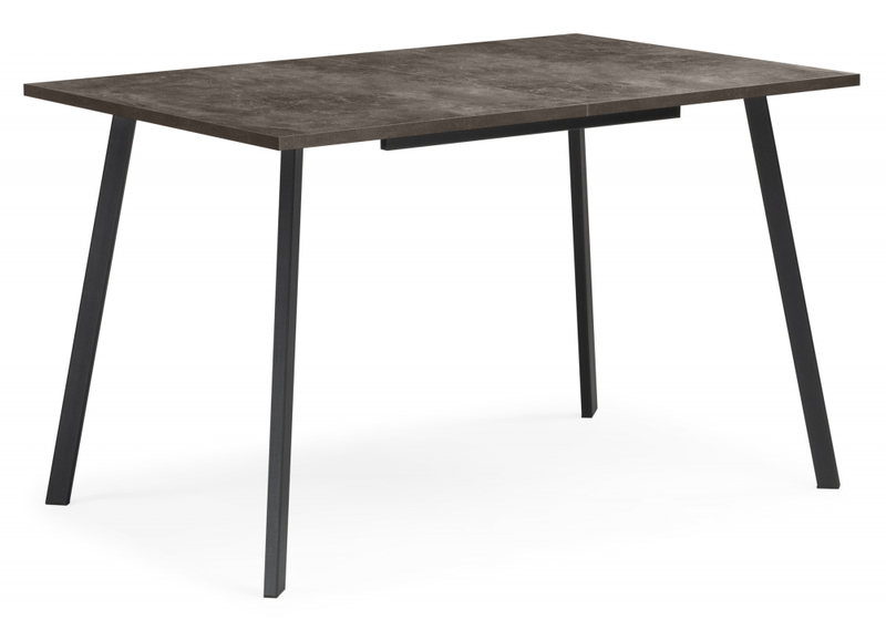 Стол деревянный, Кортни 117 (157) x 77 бетон темный / черный матовый