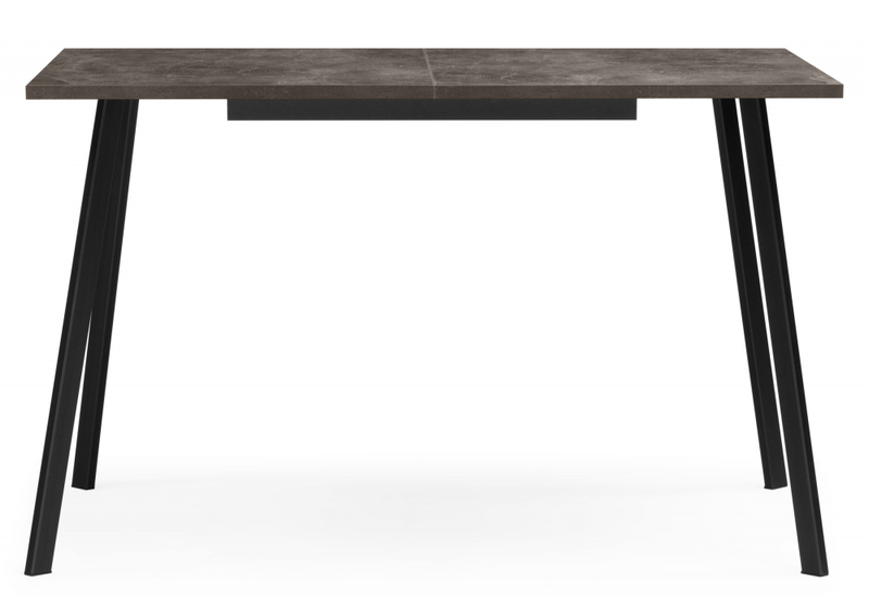 Стол деревянный, Кортни 117 (157) x 77 бетон темный / черный матовый