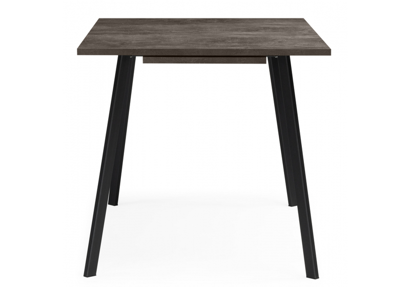 Стол деревянный, Кортни 117 (157) x 77 бетон темный / черный матовый