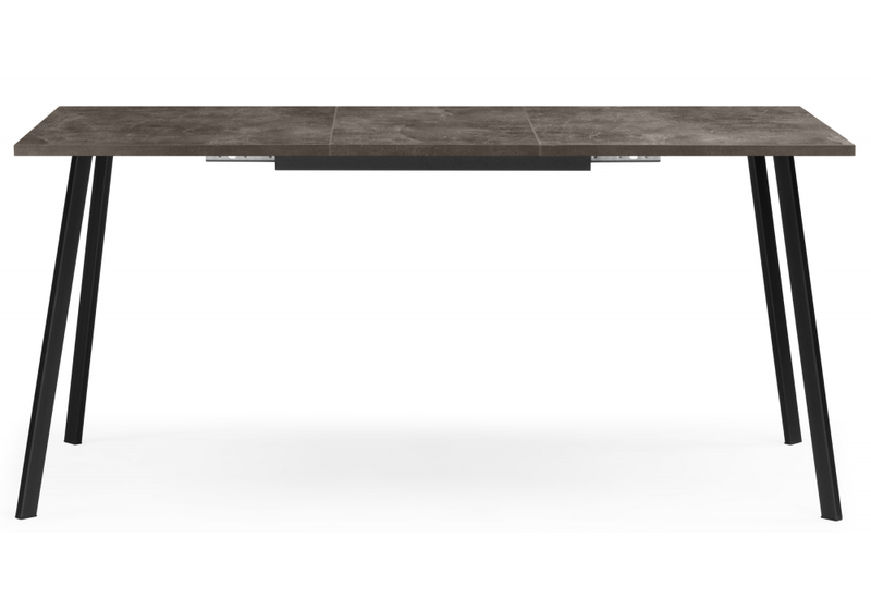 Стол деревянный, Кортни 117 (157) x 77 бетон темный / черный матовый
