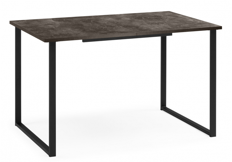 Стол деревянный, Лиман 117 (157) x 77 бетон темный / черный матовый