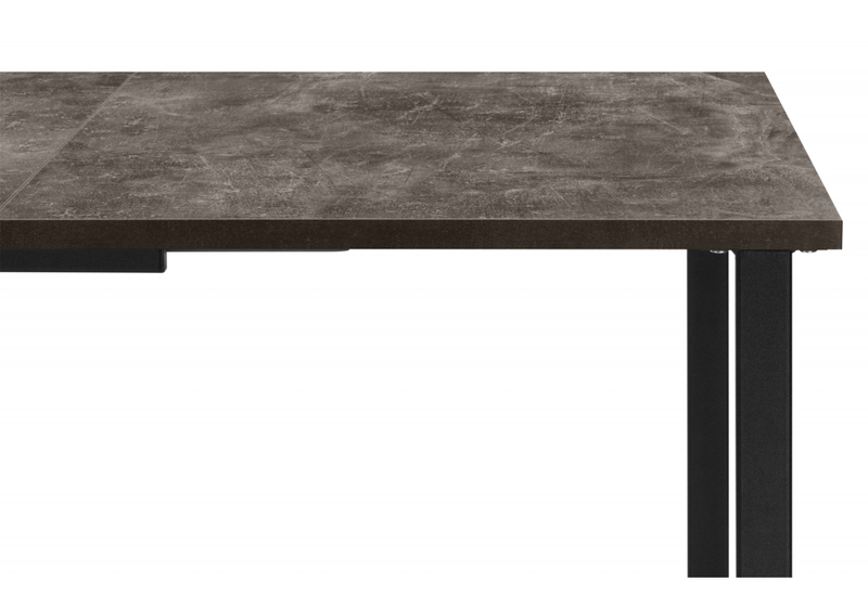Стол деревянный, Лиман 117 (157) x 77 бетон темный / черный матовый