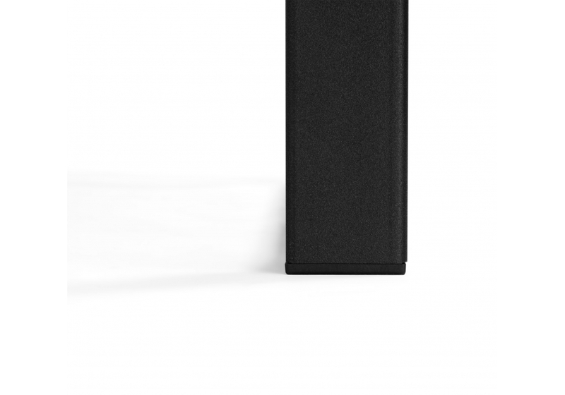 Стол деревянный, Лиман 117 (157) x 77 бетон темный / черный матовый