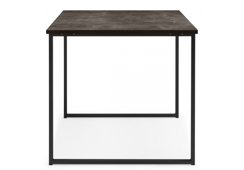 Стол деревянный, Лиман 117 х 77 бетон темный / черный матовый