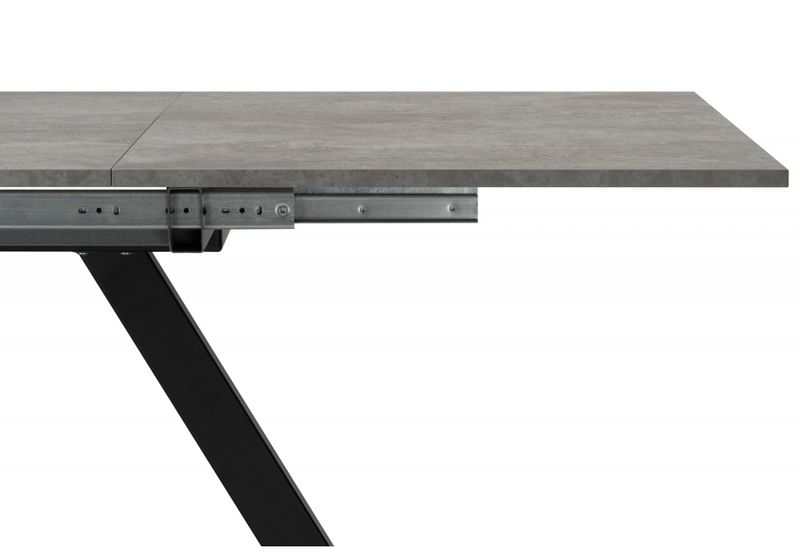Стол деревянный, Райн 116(160)x77 раздвижной цемент / черный