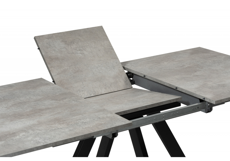 Стол деревянный, Райн 116(160)x77 раздвижной цемент / черный