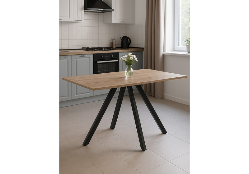 Стол деревянный, Райн 116(160)x77 раздвижной дуб табачный / черный