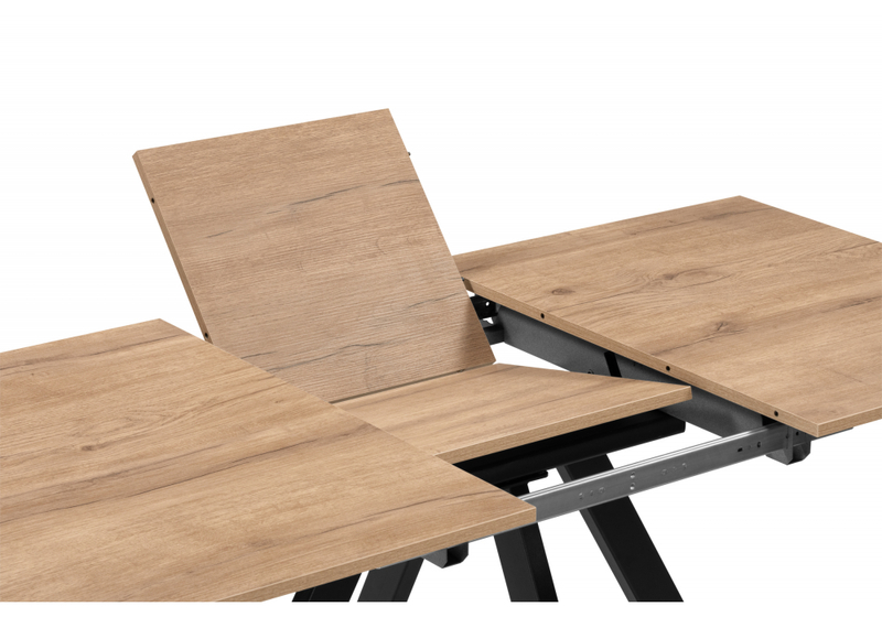 Стол деревянный, Райн 116(160)x77 раздвижной дуб табачный / черный