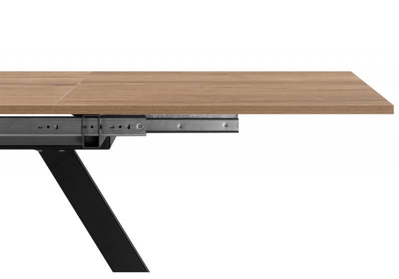 Стол деревянный, Райн 116(160)x77 раздвижной дуб табачный / черный