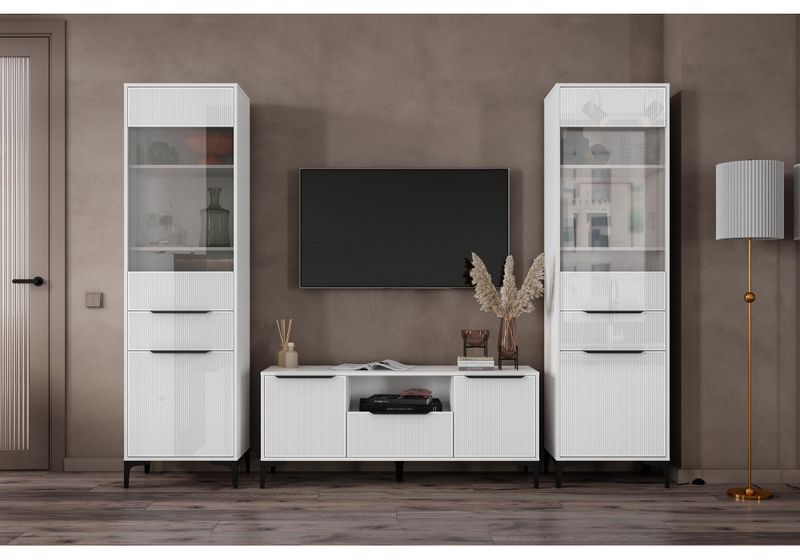 Готовая гостиная, Иадама белый / белый глянец комплектация 4