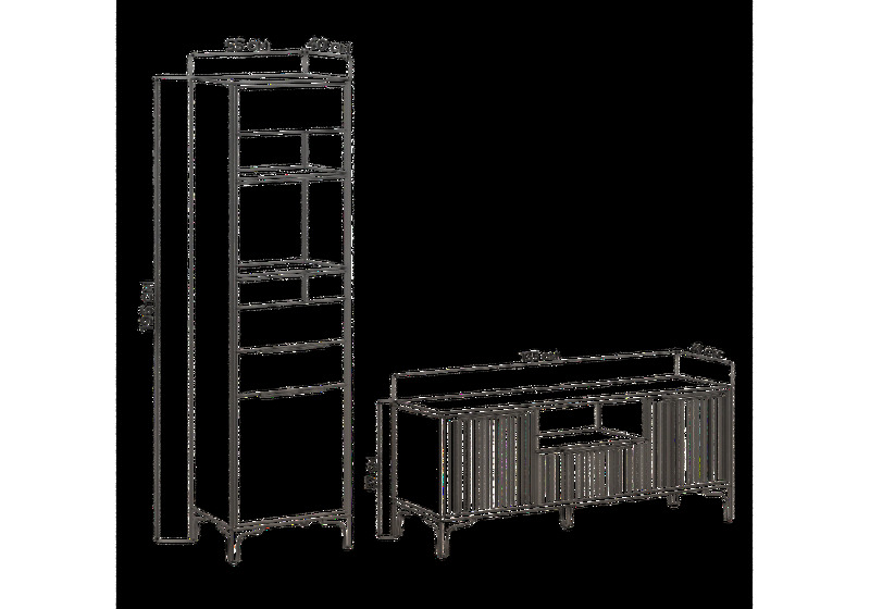 Готовая гостиная, Иадама белый / белый глянец комплектация 4