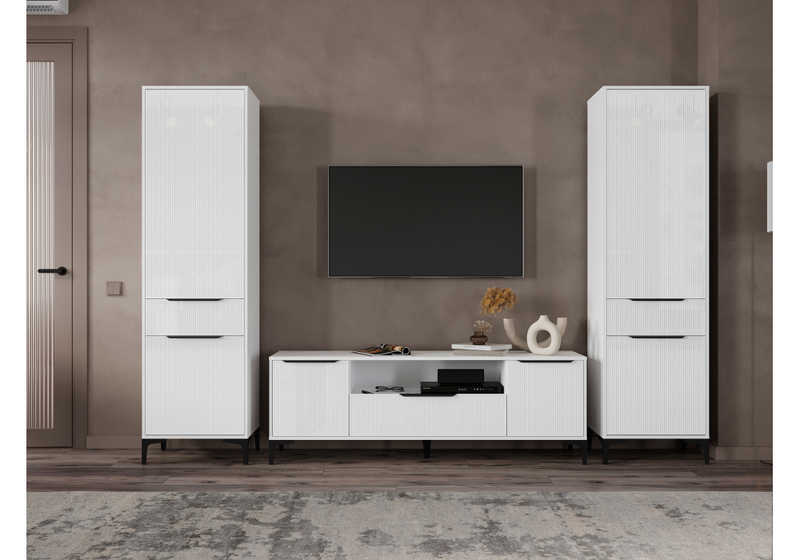 Готовая гостиная, Иадама белый / белый глянец комплектация 9