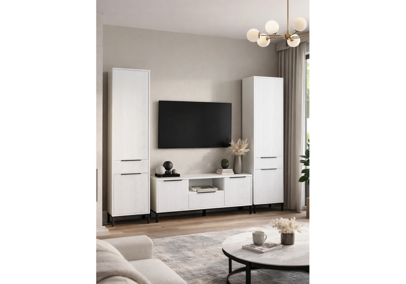 Готовая гостиная, Иадама белый / белый глянец комплектация 8