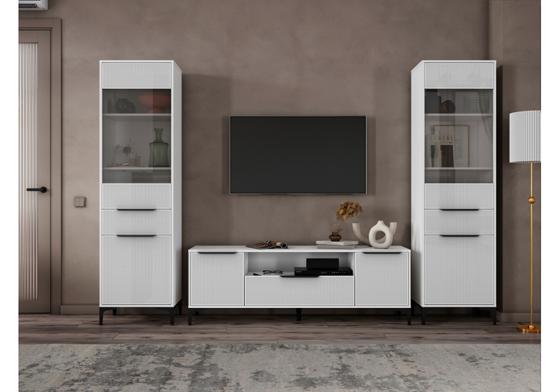 Готовая гостиная, Иадама белый / белый глянец комплектация 7