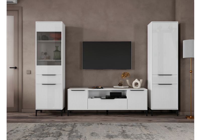 Готовая гостиная, Иадама белый / белый глянец комплектация 6