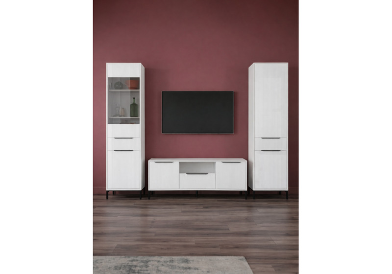 Готовая гостиная, Иадама белый / белый глянец комплектация 5