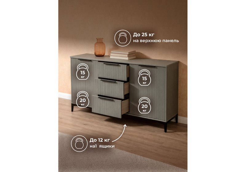 Готовая гостиная, Иадама графит / графит софт комплектация 3