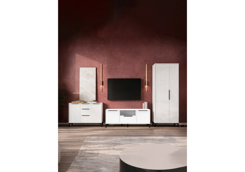 Готовая гостиная, Иадама белый / белый глянец комплектация 1