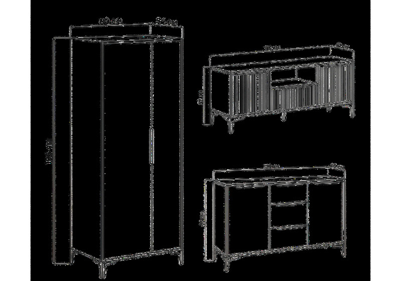 Готовая гостиная, Иадама белый / белый глянец комплектация 1