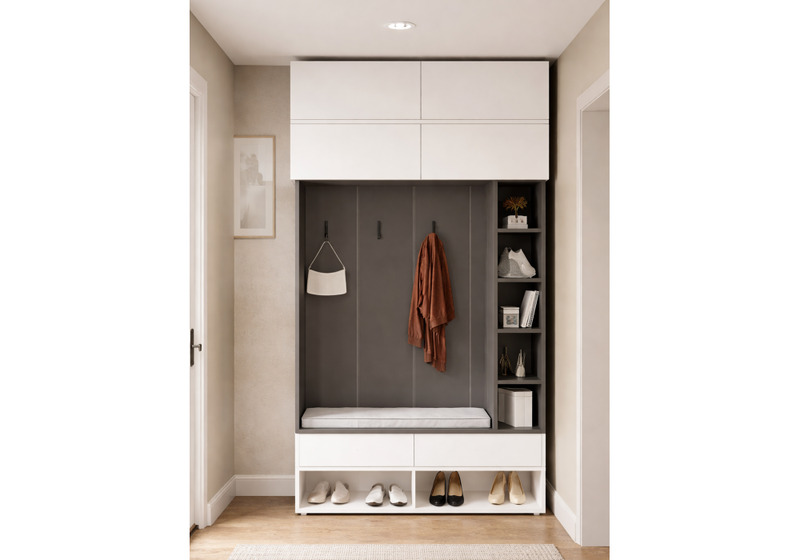 Корпусная мебель, Роут белый / графит комплектация 9