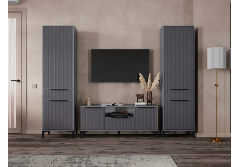 Готовая гостиная, Иадама графит / графит софт комплектация 8