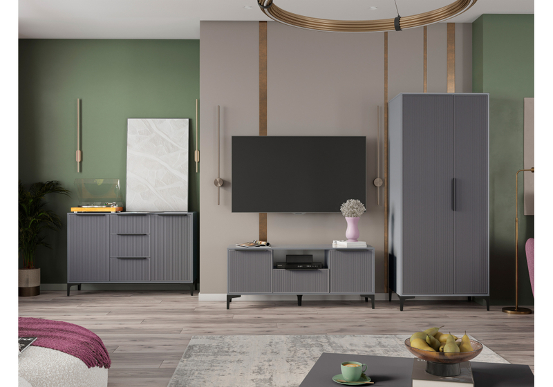 Готовая гостиная, Иадама графит / графит софт комплектация 1