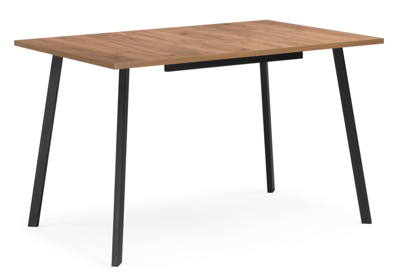 Стол деревянный, Кортни 117 (157) x 77 дуб крафт золотой / черный матовый