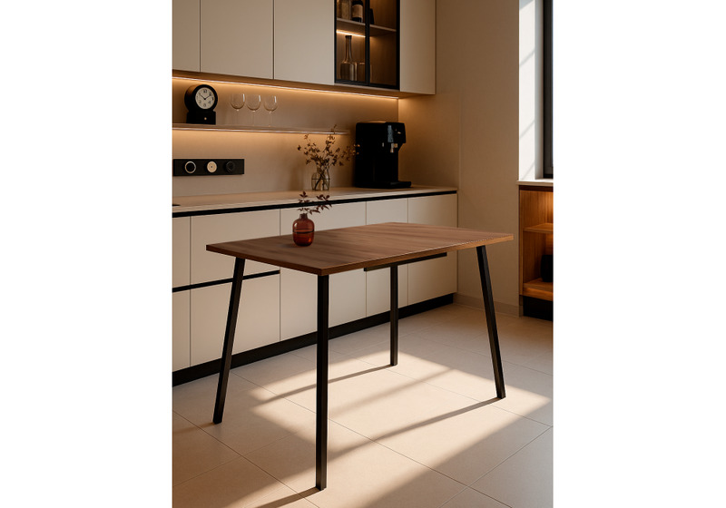 Стол деревянный, Кортни 117 (157) x 77 дуб крафт золотой / черный матовый