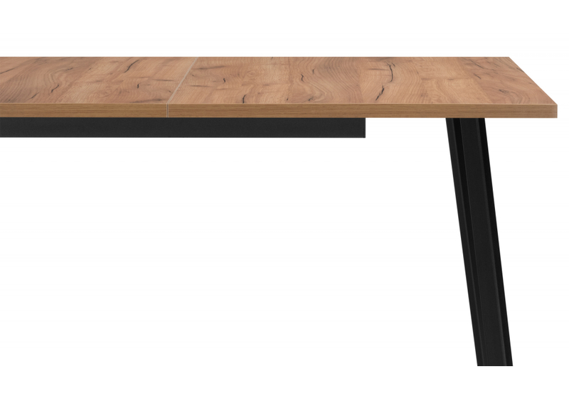 Стол деревянный, Кортни 117 (157) x 77 дуб крафт золотой / черный матовый