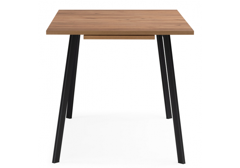 Стол деревянный, Кортни 117 (157) x 77 дуб крафт золотой / черный матовый