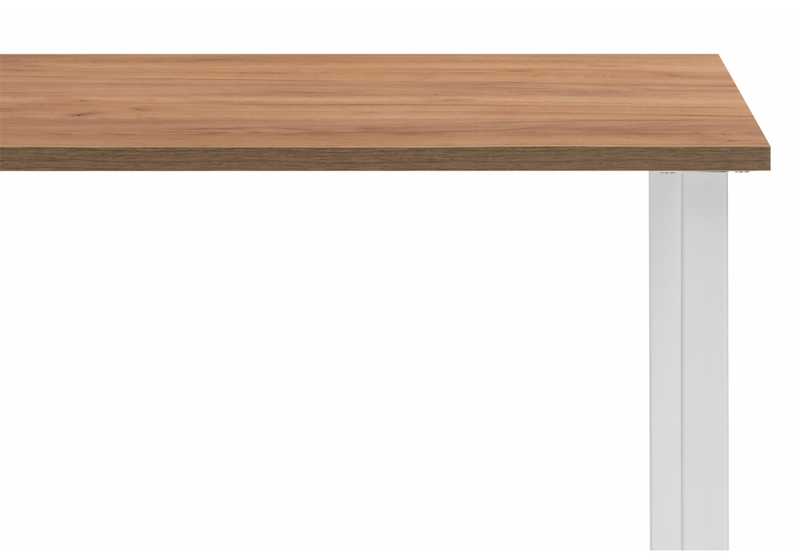 Стол деревянный, Лиман 140 x 80 дуб крафт золотой / белый матовый