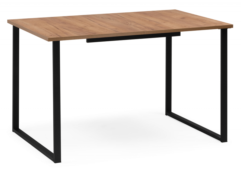 Стол деревянный, Лиман 117 (157) x 77 дуб крафт золотой / черный матовый