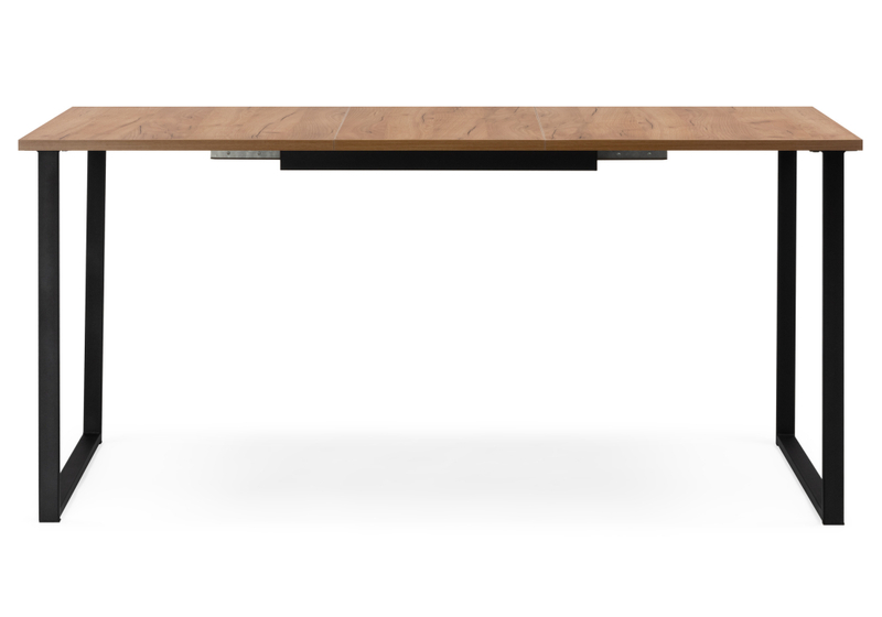 Стол деревянный, Лиман 117 (157) x 77 дуб крафт золотой / черный матовый