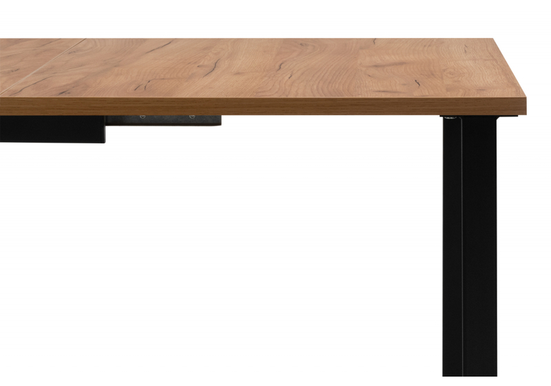 Стол деревянный, Лиман 117 (157) x 77 дуб крафт золотой / черный матовый