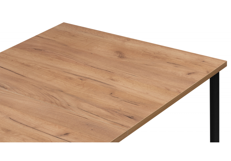 Стол деревянный, Лиман 117 (157) x 77 дуб крафт золотой / черный матовый