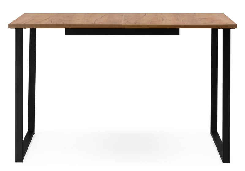 Стол деревянный, Лиман 117 (157) x 77 дуб крафт золотой / черный матовый