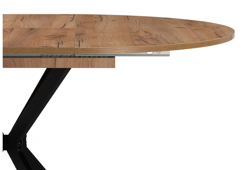 Стол деревянный, Орион 90 / 130 дуб крафт золотой / черный матовый