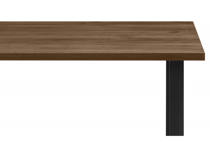 Стол деревянный, Лиман 117 х 77 дуб крафт табачный / черный матовый