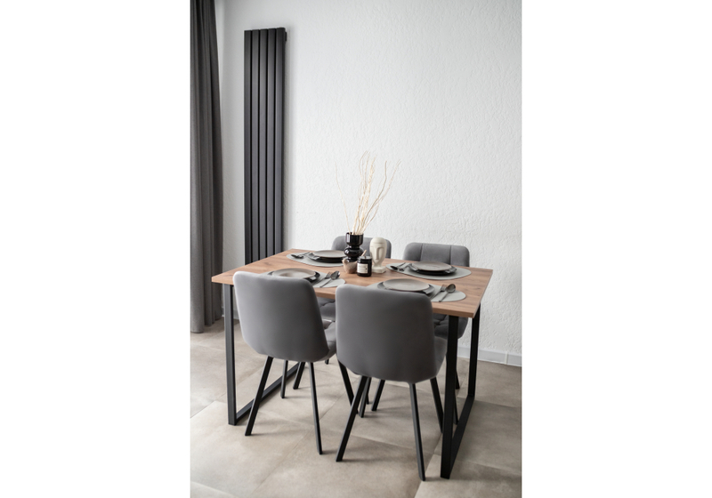 Стол деревянный, Лиман 117 х 77 дуб крафт табачный / черный матовый