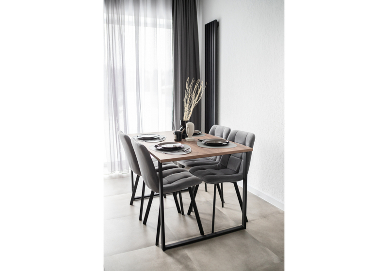 Стол деревянный, Лиман 117 х 77 дуб крафт табачный / черный матовый