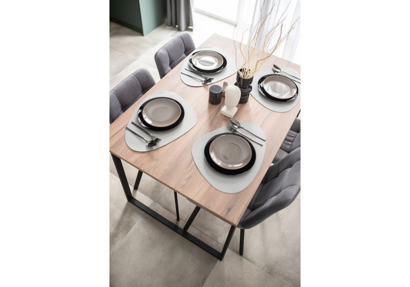 Стол деревянный, Лиман 117 х 77 дуб крафт табачный / черный матовый