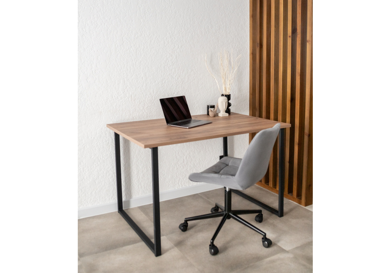 Стол деревянный, Лиман 117 х 77 дуб крафт табачный / черный матовый