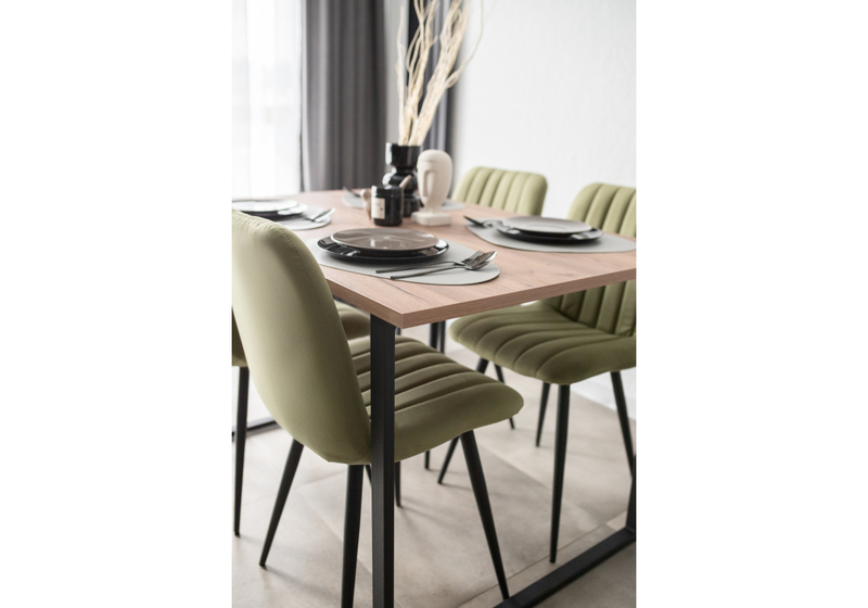 Стол деревянный, Лиман 117 х 77 дуб крафт табачный / черный матовый