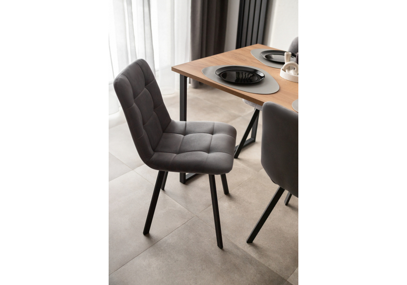 Стол деревянный, Лиман 117 х 77 дуб крафт золотой / черный матовый