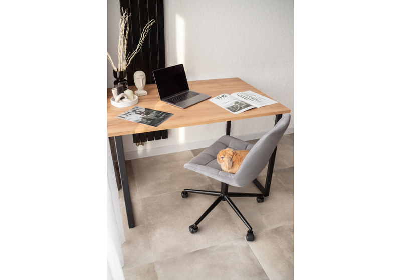 Стол деревянный, Лиман 117 х 77 дуб крафт золотой / черный матовый